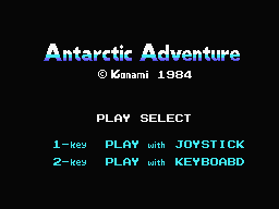 Antarctic Adventure Title Screen